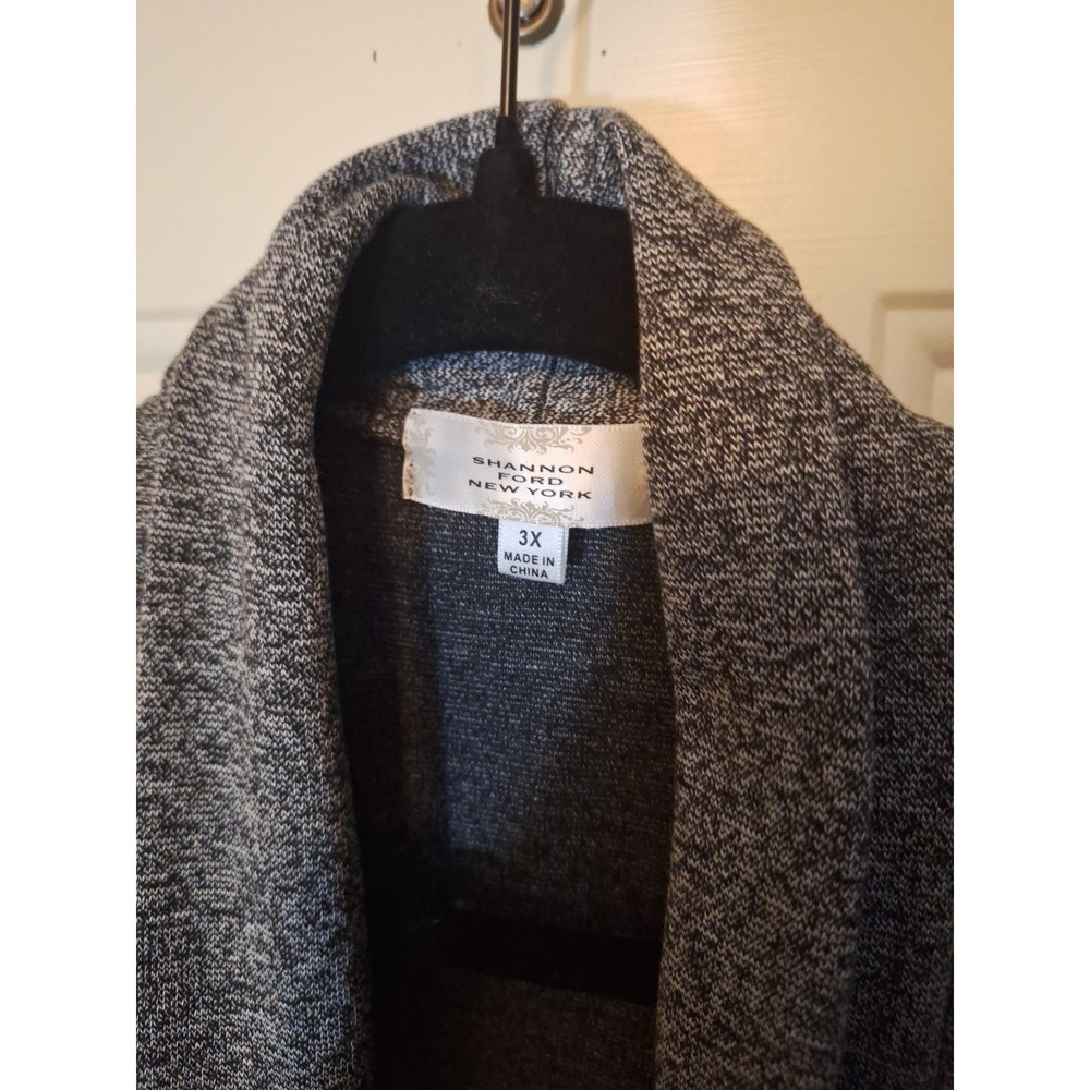 Shannon Ford 3X Gray Lightweight Open Swing Mid Length Jacket 3/4 Sleeve 234 - Picture 3 of 4